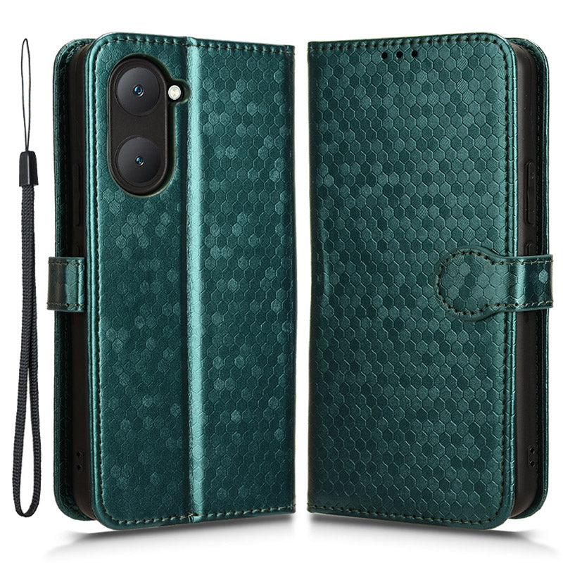 For vivo Y03 Case Dots Imprinted Shockproof Wallet Phone Cover For vivo Y03 Case Dots Imprinted Shockproof Wallet Phone Cover